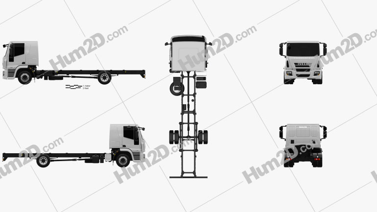Iveco EuroCargo Chassis Truck (140E-E25) 2013 PNG Clipart