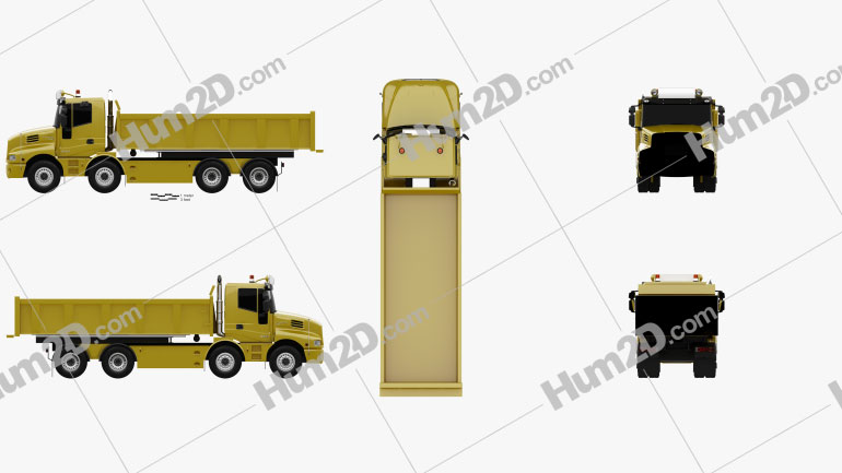 Iveco Strator Tipper Truck 2014 Clipart Image