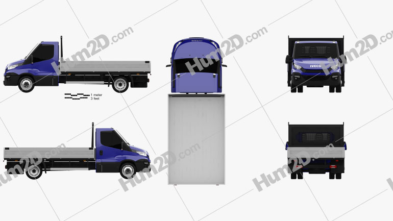 Iveco Daily Dropside 2014 clipart
