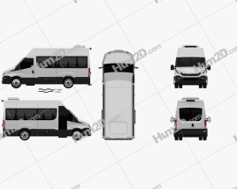 Iveco Daily Minibus 2014 clipart