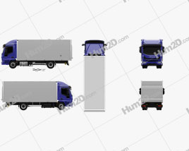 Iveco EuroCargo 75-210 Box Truck 2015 clipart