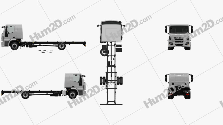 Iveco EuroCargo Fahrgestell LKW (140E-E25) mit HD Innenraum 2013 PNG Clipart