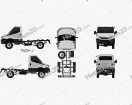 Iveco Daily 4×4 Single Cab Chassis 2017 clipart