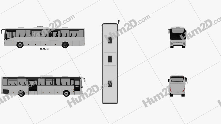 Iveco Crossway Pro Bus 2013 Blueprint
