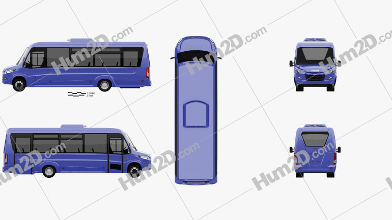 Iveco Daily VSN-700 Bus 2018 PNG Clipart