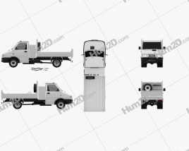 Iveco Daily Cabina única Tipper 1996 clipart