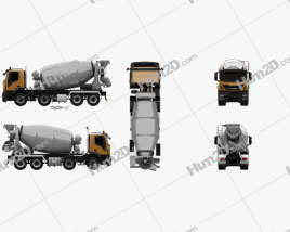 Iveco Stralis X-WAY Mixer Truck 2017 clipart