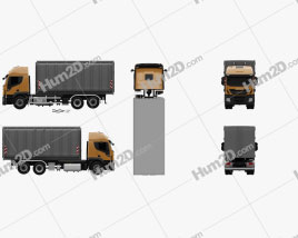 Iveco Stralis X-WAY Hook Lifter Truck 2017 clipart