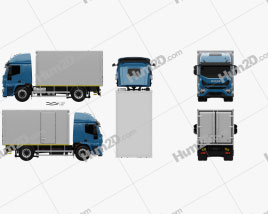 Iveco EuroCargo Box Truck 2019 clipart