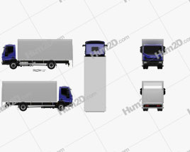 Iveco EuroCargo Box Truck 2015 clipart