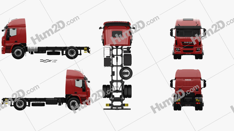 Iveco EuroCargo Chassis Truck 2-axle with HQ interior 2013 clipart