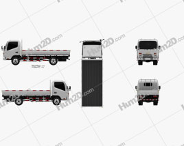 JAC N721 Flatbed Truck 2010 clipart