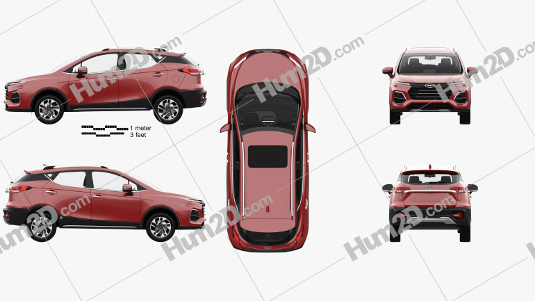 JAC Sei3 Pro with HQ interior 2020 car clipart