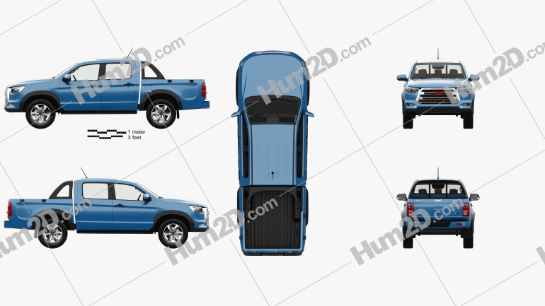 JAC Shuailing T8 with HQ interior 2018 car clipart
