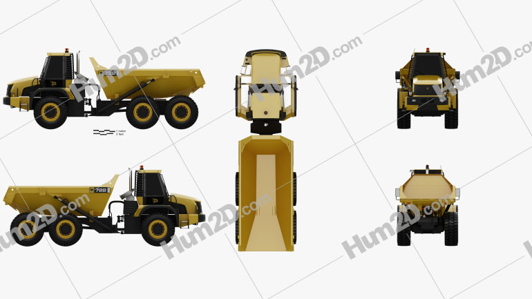 jcb tractor truck cartoon