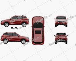 JMEV EX5 2018 car clipart