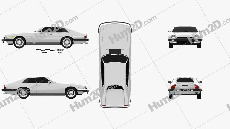 Jaguar XJ-S coupe 1975 car clipart