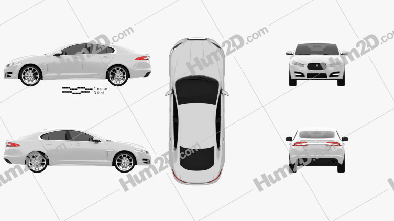 Jaguar XF 2012 car clipart