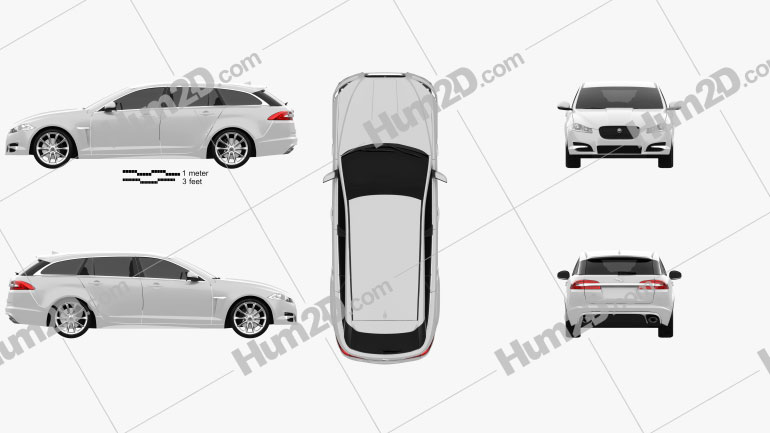 Jaguar XF Sportbrake 2012 Blueprint