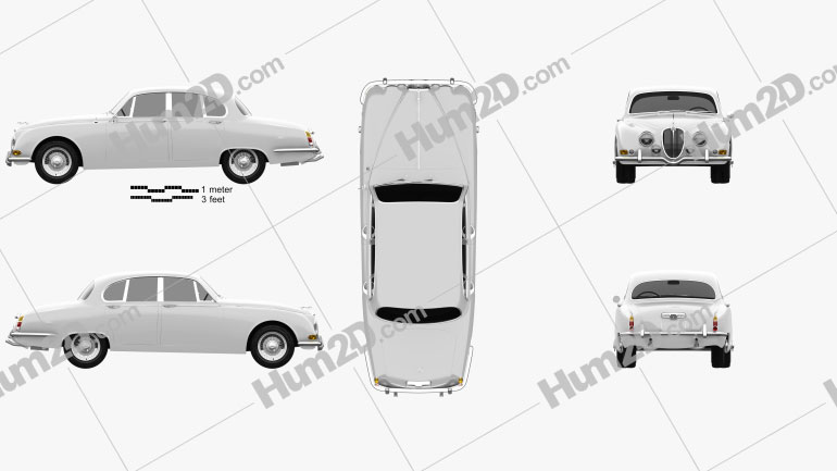 Jaguar S-Type 1963 car clipart