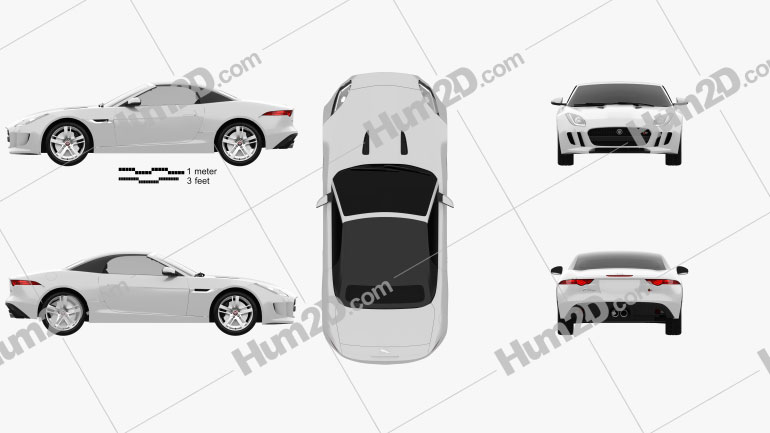 Jaguar F-Type S convertible 2013 car clipart