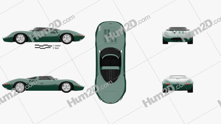 Jaguar XJ13 1966 Blueprint