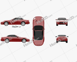 Jaguar XKR convertible 2011 car clipart