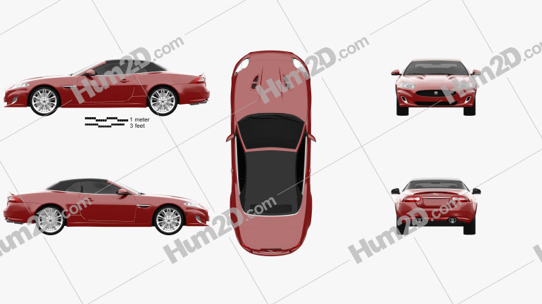 Jaguar XKR convertible 2011 car clipart