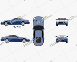 Jaguar XK coupe 2011 car clipart