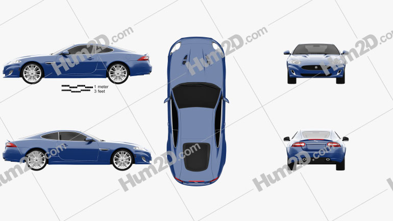 Jaguar XK coupe 2011 car clipart