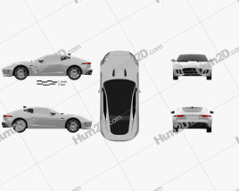 Jaguar F-Type R coupe 2014 car clipart