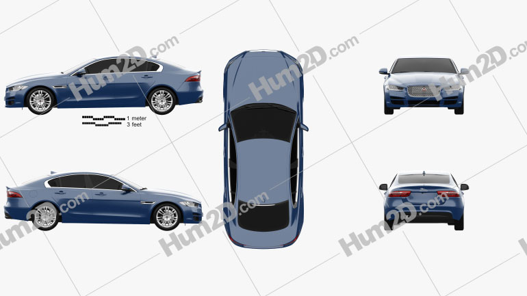 Jaguar XE 2015 car clipart