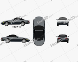 Jaguar XK8 convertible 1996 car clipart