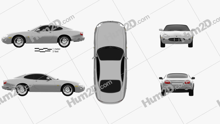 Jaguar XK 8 coupe 1996 Blueprint