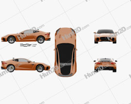 Jaguar F-Type SVR Coupe 2016 car clipart