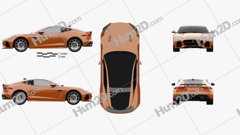 Jaguar F-Type SVR Coupe 2016 car clipart