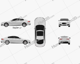 Jaguar XF 2016 car clipart