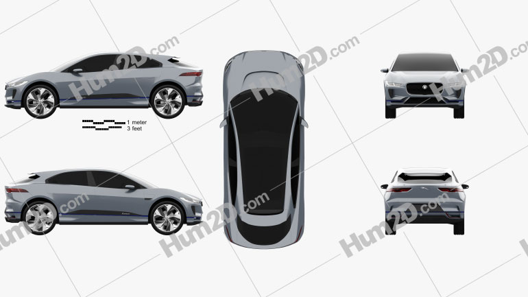 Jaguar I-Pace concept 2016 Blueprint
