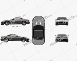 Jaguar F-Type R-Dynamic Cabrio 2017 car clipart