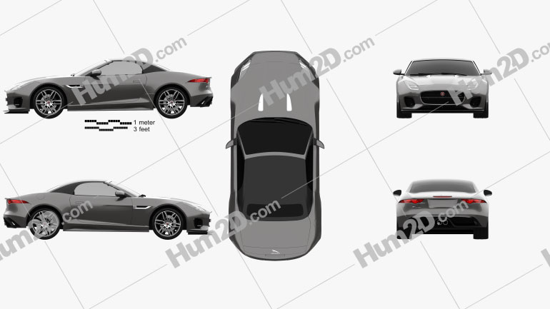 Jaguar F-Type R-Dynamic Convertible 2017 car clipart