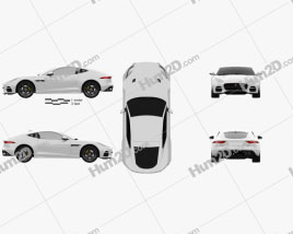 Jaguar F-Type R Coupe 2017 car clipart