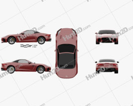 Jaguar F-Type SVR Convertible 2017 car clipart