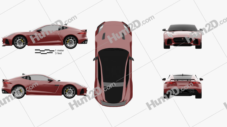 Jaguar F-Type SVR Coupe 2017 car clipart