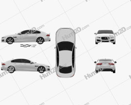 Jaguar XE R-Sport 2017 car clipart