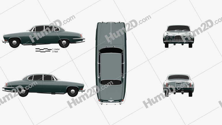 Jaguar Mark X 1961 car clipart