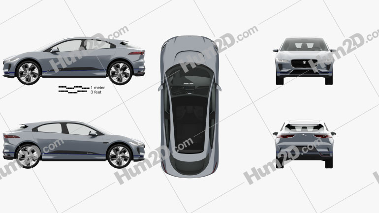 Jaguar I-Pace concept with HQ interior 2016 Blueprint