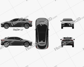 Jaguar I-Pace EV400 HSE 2019 car clipart