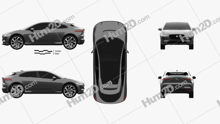 Jaguar I-Pace EV400 HSE 2019 car clipart