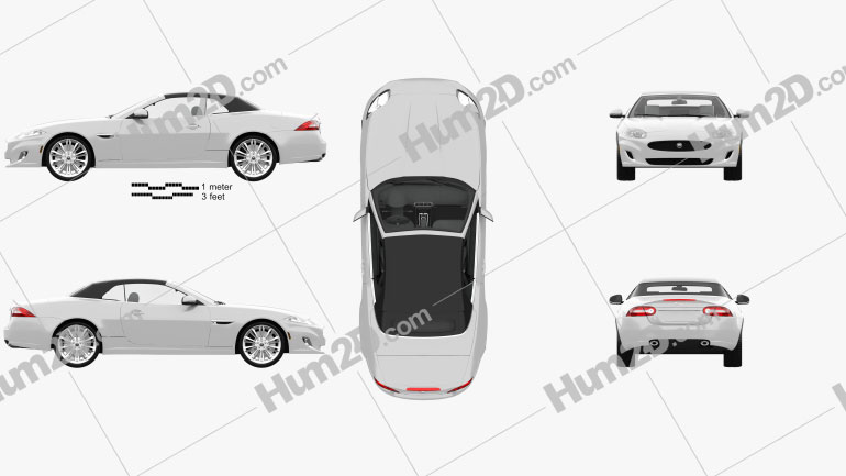 Jaguar XK convertible with HQ interior 2011 car clipart
