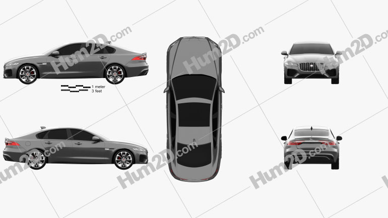 Jaguar XF R-Dynamic 2020 car clipart